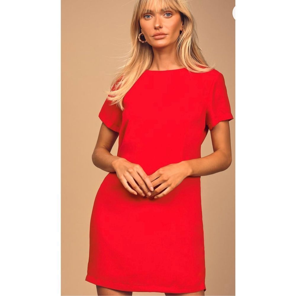 Lulu’s shift and shout red dress